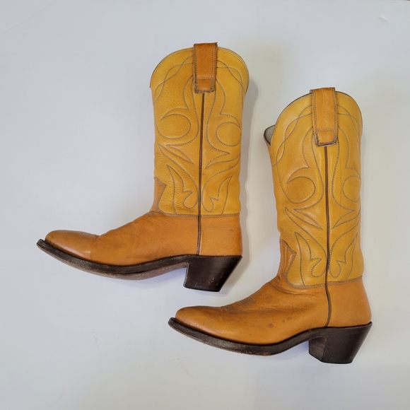 Stewart Boot Co. Men's 4.5/4 or Women's 6/5.5 Handmade Cowboy Western Boots Vtg - Picture 2 of 13